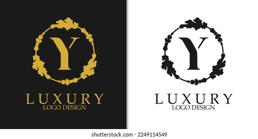 Luxus-Anfangsbuchstaben Y Logo Design, Elegante moderne minimale Logo-Vorlage, geeignet für Unternehmen, Hochzeit, Boutique, Unternehmen, etc.
