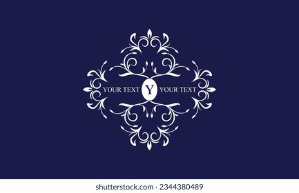El concepto del logotipo de la letra inicial Y de lujo. Ilustración vectorial monográfica