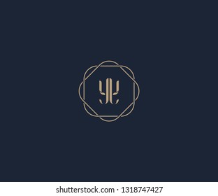 luxury initial letter YY logo design template