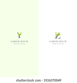 Diseño de icono de logotipo de Luxury First Letter YZ