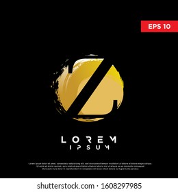 luxury initial letter z round brush logo. modern icon, template design