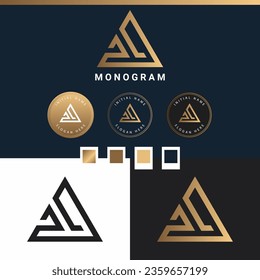 Luxury Initial Letter ZD or DZ Monogram Text Letter Logo Design