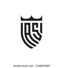 AS Letras iniciales con logotipo en un diseño profesional de alta calidad que se imprimirán bien