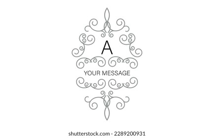 Luxury initial A logo template for restaurant, royalty, boutique, cafe, hotel, heraldic, jewelry, fashion and other vector illustrations