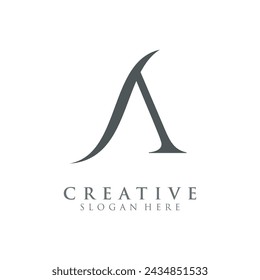 Luxury Initial A  Monogram Text Letter Logo Design