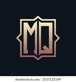 Luxo inicial MQ Monograma Design de logotipo. Letra Elegante Emblem MQ Logo Design para Negócios e Identidade Corporativa
