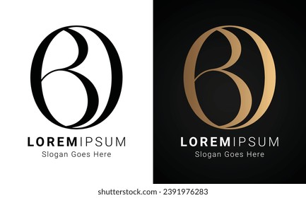 Design des Logos für den ersten Logotext von Luxury OS oder SO Monogram