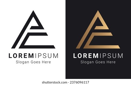 Luxury Initial PC or CP Monogram Text Letter Logo Design