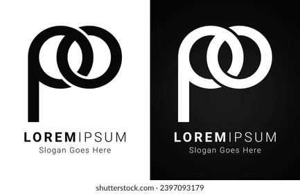 Design des Logos für den ersten Logos von Luxury PO oder OP Monogram
