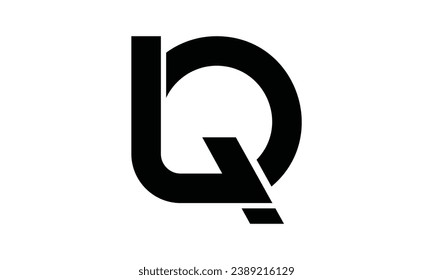 Diseño del logotipo de la carta de texto inicial QL o LQ de lujo