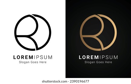 Luxury Initial RO or OR Monogram Text Letter Logo Design