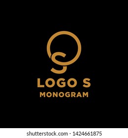 luxury initial s logo design vector icon element isolated
