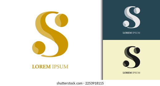 Luxury initial S logo design template