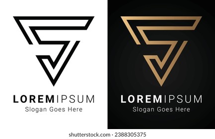 Luxury Initial S Monogram Text Letter Logo Design