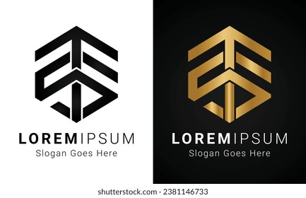 Luxury Initial ST or TS Monogram Text Letter Logo Design