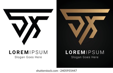 Logo-Design des ersten Logos von Luxus SX oder XS Monogram