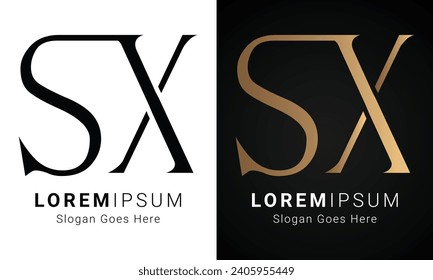 Diseño de la carta de texto inicial SX o XS de lujo