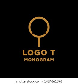 luxury initial t logo design vector icon element isolated