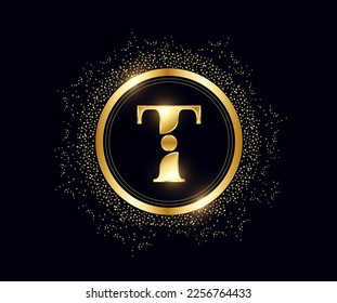 Luxury initial T Logo template in vector for Restaurant, Royalty, Boutique, Cafe, Hotel, Heraldic, Jewelry, Fashion and other vector illustration