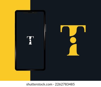 Luxury initial T iT Ti logo design template	