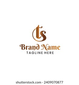 Luxury initial TS logo design tamplate. This logo is great for all types of businesses.