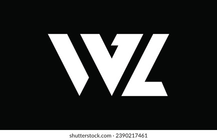 Luxury Initial WL or LW Monogram Text Letter Logo Design