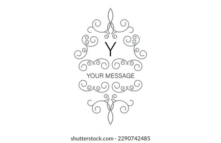 Luxury initial Y logo template for restaurant, royalty, boutique, cafe, hotel, heraldic, jewelry, fashion and other vector illustrations