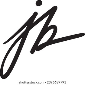 Luxury Initials Letter JB Logo - Handgeschriebenes Signature-Logo - Custom Handschrift - Premium Typografy Monogram - Vector Tyface