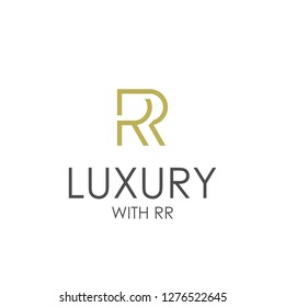 Luxury Initials / Monogram Letter R and R logo design