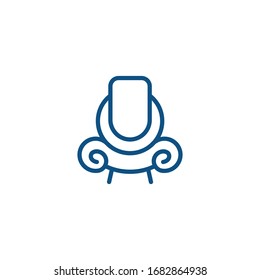 Luxury interior design logotype symbol.