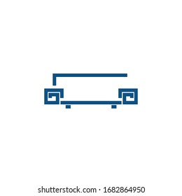 Luxury interior design logotype symbol.