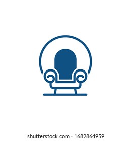 Luxury interior design logotype symbol.