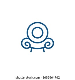 Luxury interior design logotype symbol.
