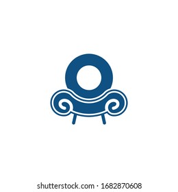 Luxury interior design logotype symbol.
