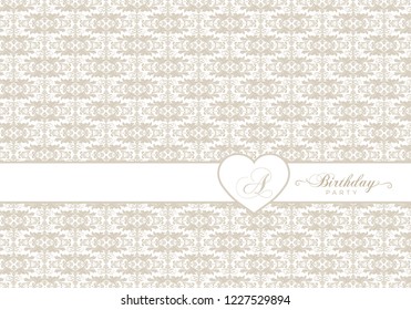luxury invitation background, damask pattern 