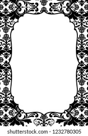 luxury invitation background, damask pattern 