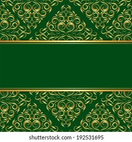 luxury invitation card with calligraphic pattern