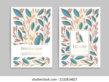 Luxury invitation card design with vector ornament pattern. Vintage template. Can be used for background and wallpaper. Elegant and classic vector elements great for decoration.