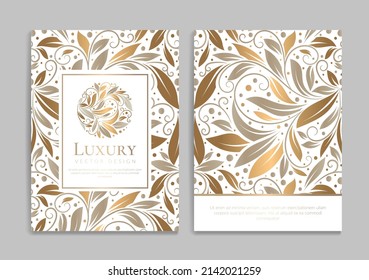 Luxury invitation card design with vector ornament pattern. Vintage template. Can be used for background and wallpaper. Elegant and classic vector elements great for decoration.