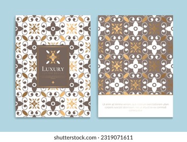 Luxury invitation card design with vector ornament pattern. Vintage template. Can be used for background and wallpaper. Elegant and classic vector elements great for decoration.