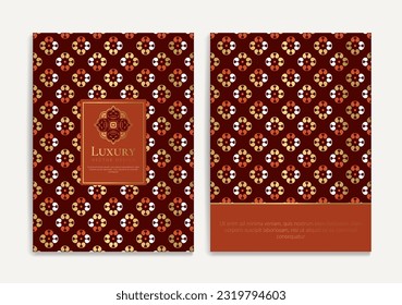 Luxury invitation card design with vector ornament pattern. Vintage template. Can be used for background and wallpaper. Elegant and classic vector elements great for decoration.