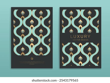 Luxury invitation card design with vector ornament pattern. Vintage template. Can be used for background and wallpaper. Elegant and classic vector elements great for decoration.