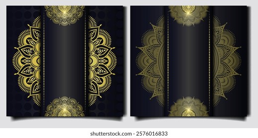 Luxury invitation card design with vector mandala pattern. Vintage ornament template. Can be used for background and wallpaper. Elegant and classic vector elements great for decoration, vector art