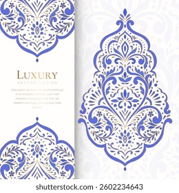 Luxury invitation card design with vector mandala pattern. Vintage ornament template. Can be used for background and wallpaper. Elegant and classic vector elements great for decoration.