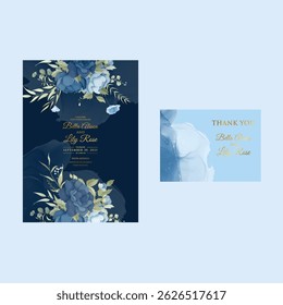 Luxury invitation card design with vector ornament pattern. Vintage template
