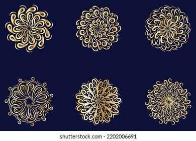 Luxury invitation card mandala pattern design and ornamental element art