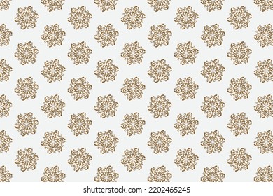 Luxury invitation card mandala pattern design and ornamental element art