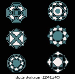 Luxury invitation card mandala pattern design and ornamental element art