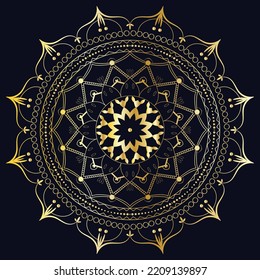 Luxuriöse Einladungskarte mandala Muster Design und dekorative Elemente Kunst