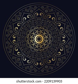 Luxury invitation card mandala pattern design and ornamental element art